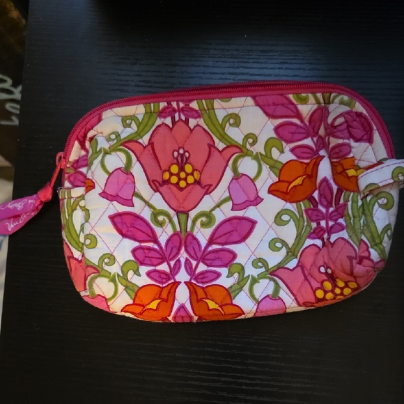 Vera Bradley Handbags - Vera Bradley Pink and Orange Floral Cosmetics Bag